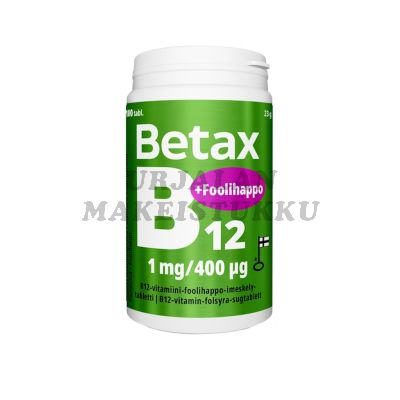 Betax B12 - 1mg + Foolihappo 100tabl
