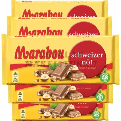 Marabou Schweizer Nöt suklaalevy 200g x 5kpl
