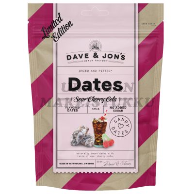 Dave & Jons Sour Cherry Cola karkkitaatelit 125g
