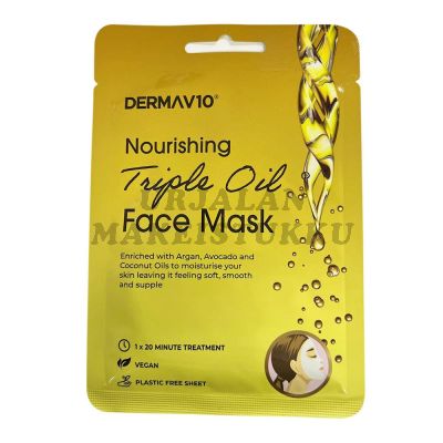 Derma V10 Sheet Mask Triple Oil kasvonaamio 1kpl