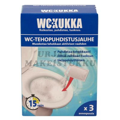 WC Kukka WC-Tehopuhdistusjauhe 3 x 100g