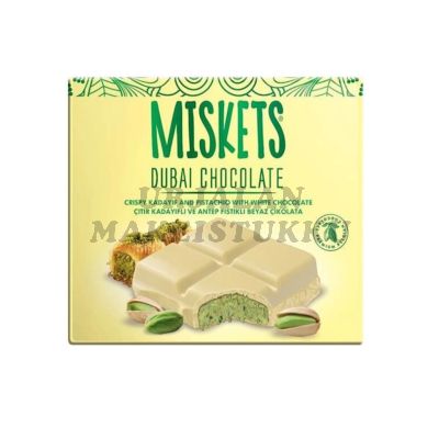 Miskets Dubai Crispy valkosuklaalevy 100g