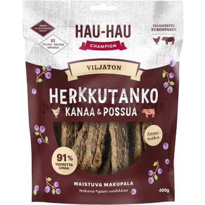Hau Hau Champion Viljaton Herkkutanko Kanaa & Possua 400g