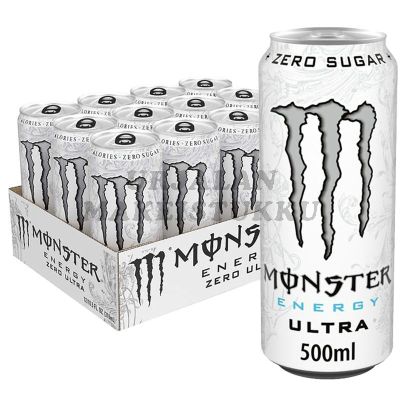 Monster Energy Ultra Zero Sugar energiajuoma 500ml x 12-pack