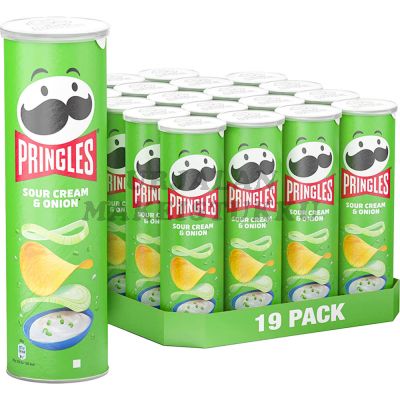 Pringles Sour Cream & Onion perunalastu 165g x 19kpl