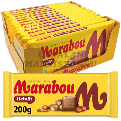 Marabou Helnöt Hasselpähkinä suklaalevy 200g x 13kpl