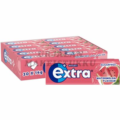 Extra Watermelon sokeriton purukumi 14g x 30kpl