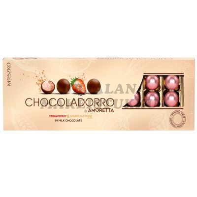 Mieszko Chocoladorro Strawberry & Sparkling Wine täytesuklaakonvehteja 174g