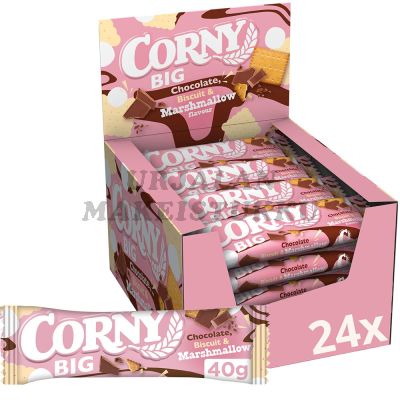 Corny BIG Choco Biscuit Marshmallow välipalapatukka 40g x 24kpl