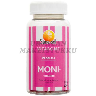 Sana-sol Vitabons Vadelma monivitamiini 60kpl aikuisille