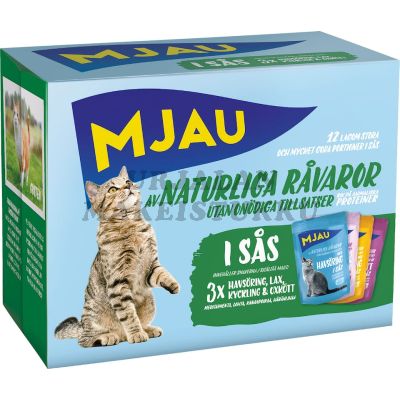 Mjau Lajitelma Liha&Kala kastikkeessa 12 x 85g