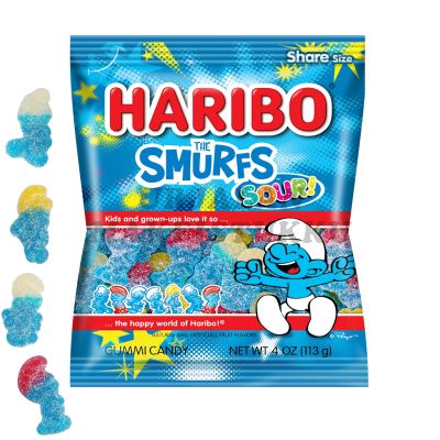 Haribo The Smurfs Sour hedelmäkarkit 113g