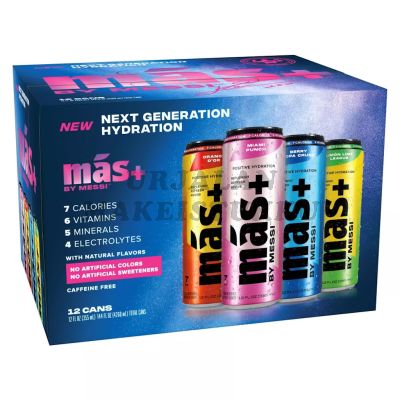 Mas+ assorted by Messi urheilujuoma 355ml x 12kpl