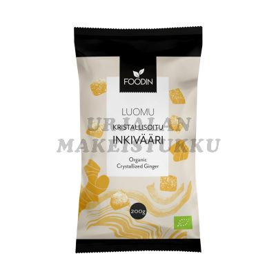 Foodin Luomu Kristallisoitu Inkivääri 200g