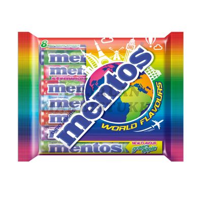 Mentos World Flavours pastilli 8-pack (37,5g x 8kpl)