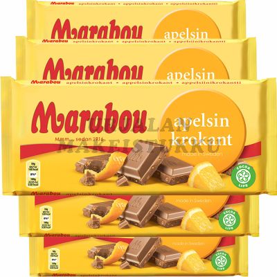 Marabou Apelsin Krokant suklaalevy 200g x 5kpl