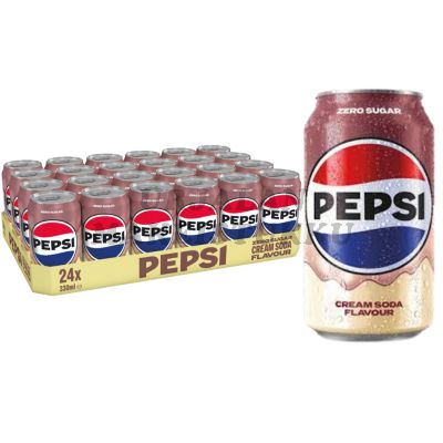Pepsi Cream Soda Zero USA virvoitusjuoma 330ml x 24-pack