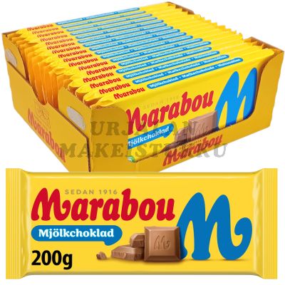 Marabou Maitosuklaa suklaalevy 200g x 16kpl