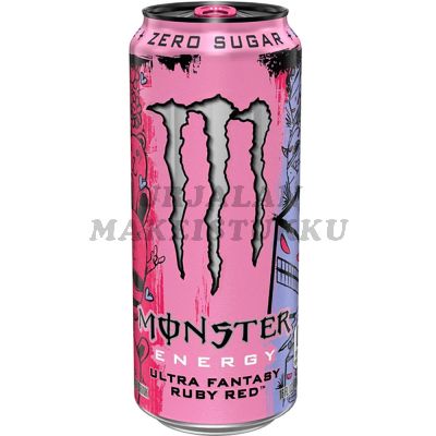 Monster Energy Ruby Red Zero Sugar USA energiajuoma 473ml