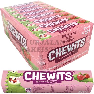Cloetta Chewits Mansikka toffee 30g x 24kpl