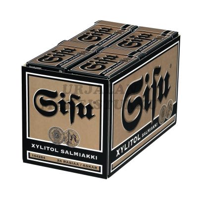 Sisu Xylitol Salmiakki 36g x 24 askia