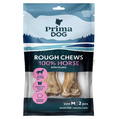 PrimaDog Rough Chews Hevonen täyteluu M 12cm 100g