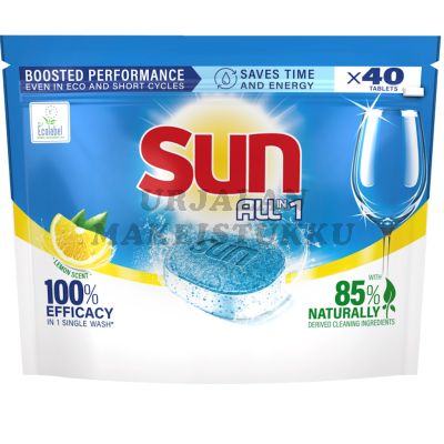 Sun Konetiskitabletti All-in-1 Lemon 40kpl