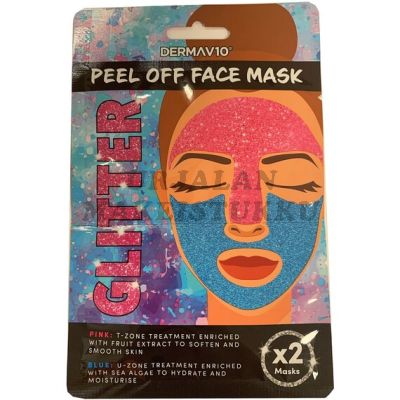 Derma V10 Peel Off Mask Glitter Duopack kasvonaamio 1kpl