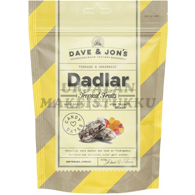 Dave & Jons Tropical Fruits karkkitaatelit 125g
