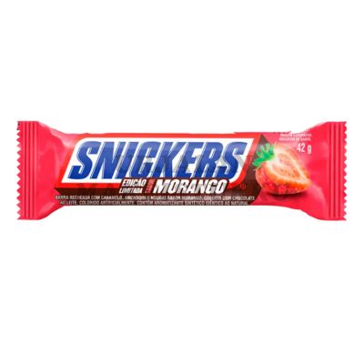 Brasilialainen Snickers Morango Strawberry suklaapatukka 42g