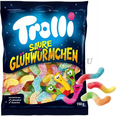 Trolli Sour Glowworms kirpeät madot 150g