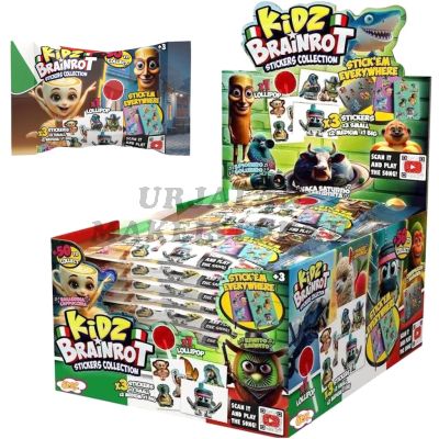 Kidz Brainrot Lollipops and Stickers Collection 5,5g x 24kpl