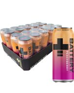 Battery Peach + Raspberry energiajuoma 500ml x 24-pack