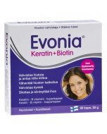 Evonia Keratin + Biotin Keratiini-biotiinikapseli (60 kaps)