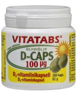 Vitatabs D-Caps D3-vitamiinikapseli 100 µg
