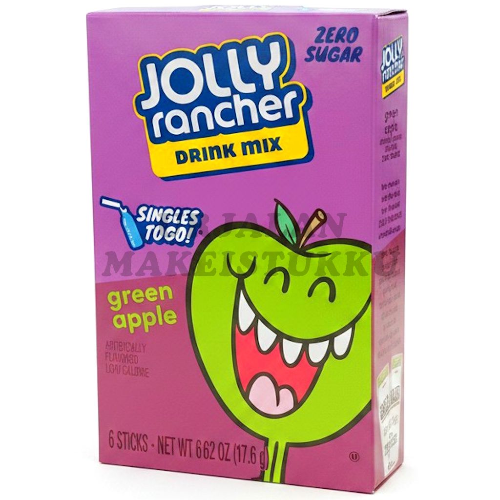 Jolly Rancher Green Apple juomajauhe 2,9g x 6-pack