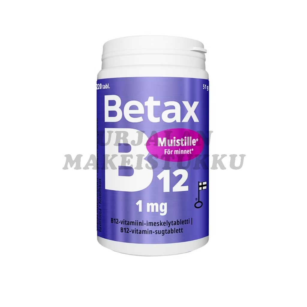Betax B12 1mg - B12-vitamiini 220 imeskelytablettia