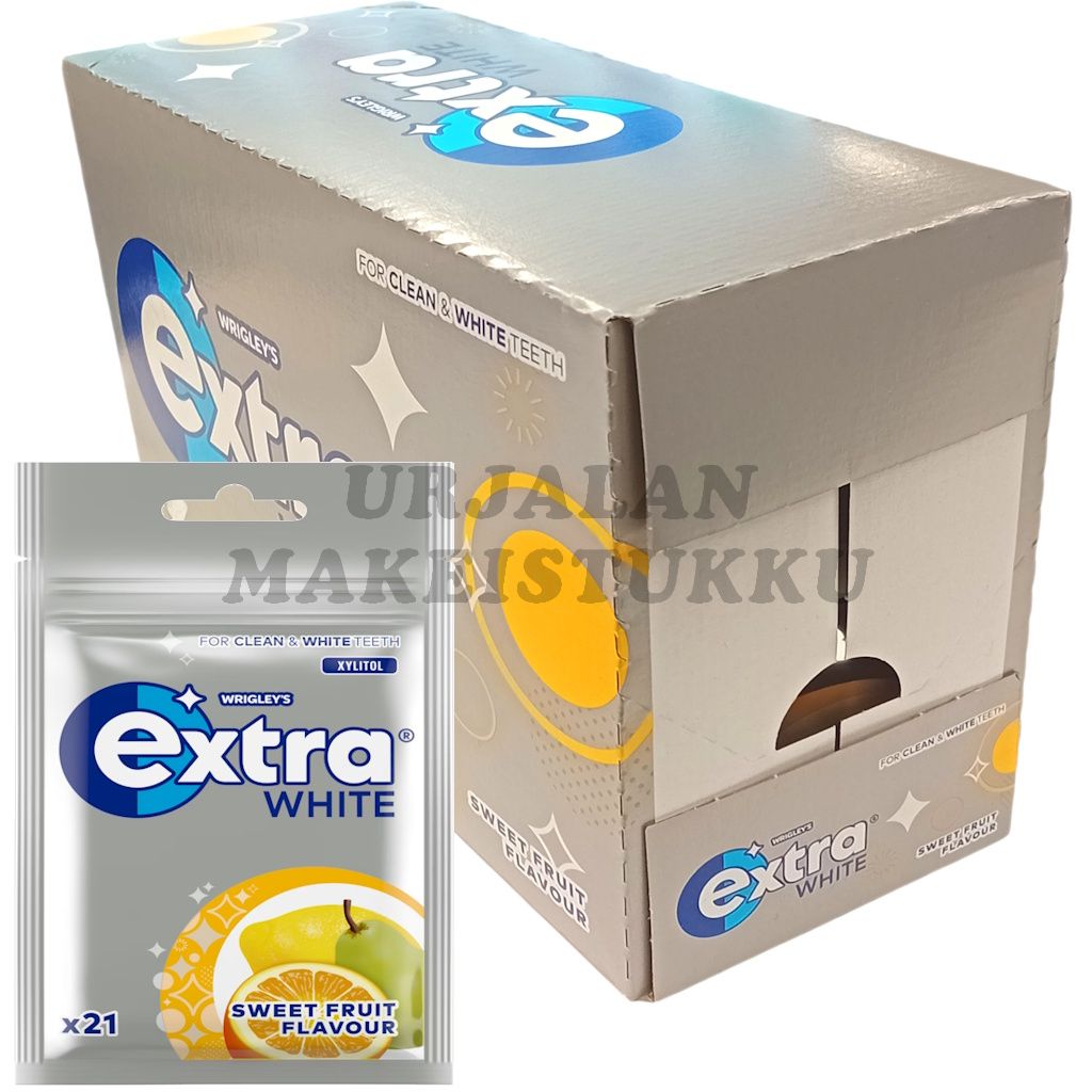 Extra White Sweet Fruit sokeriton purukumi 29g x 22kpl