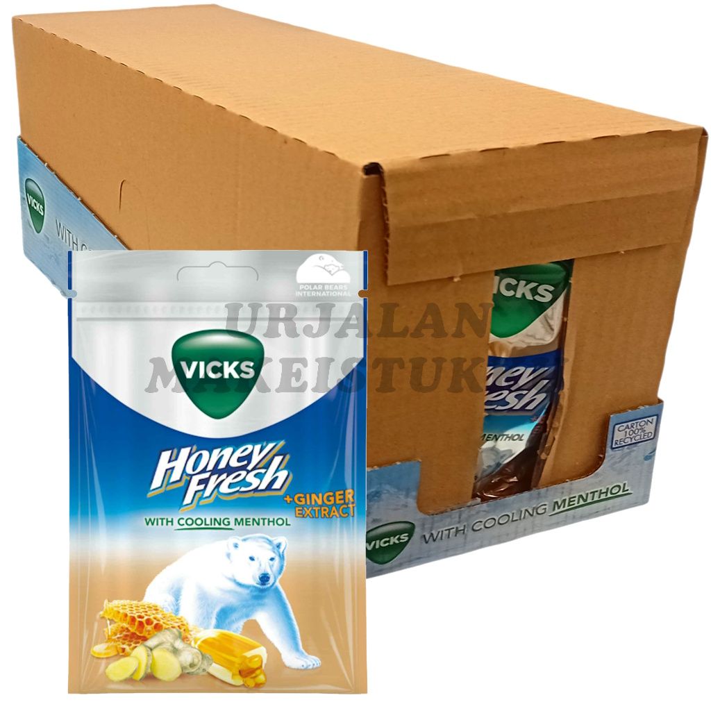 Vicks Honey Fresh Ginger kurkkupastilli 72g x 20kpl