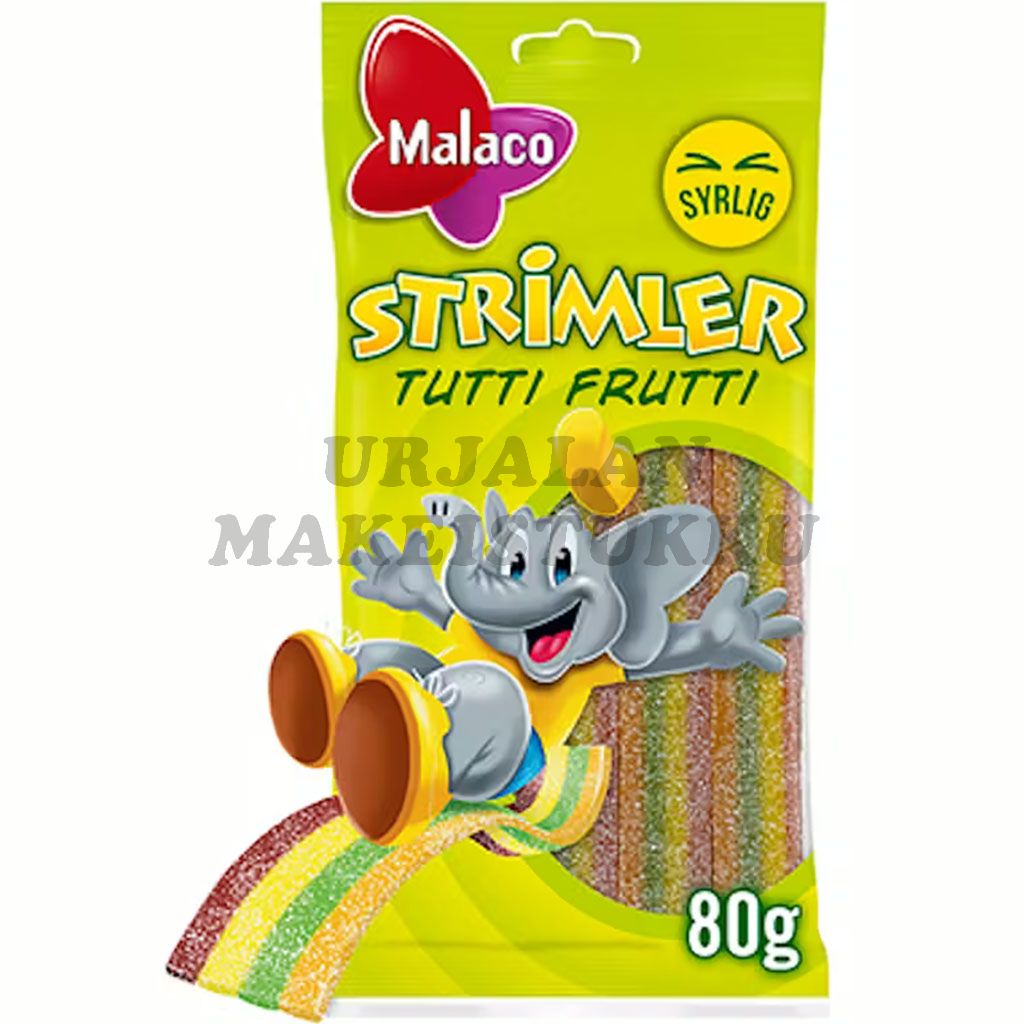 Malaco Strimler Tutti Frutti kirpeät remmit 80g