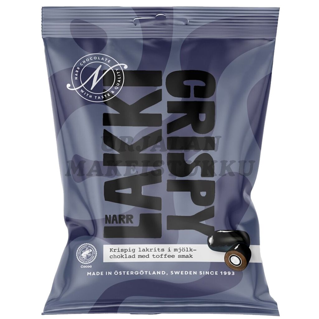 Narr Lakki Crispy Maitosuklaa toffeelaku 100g