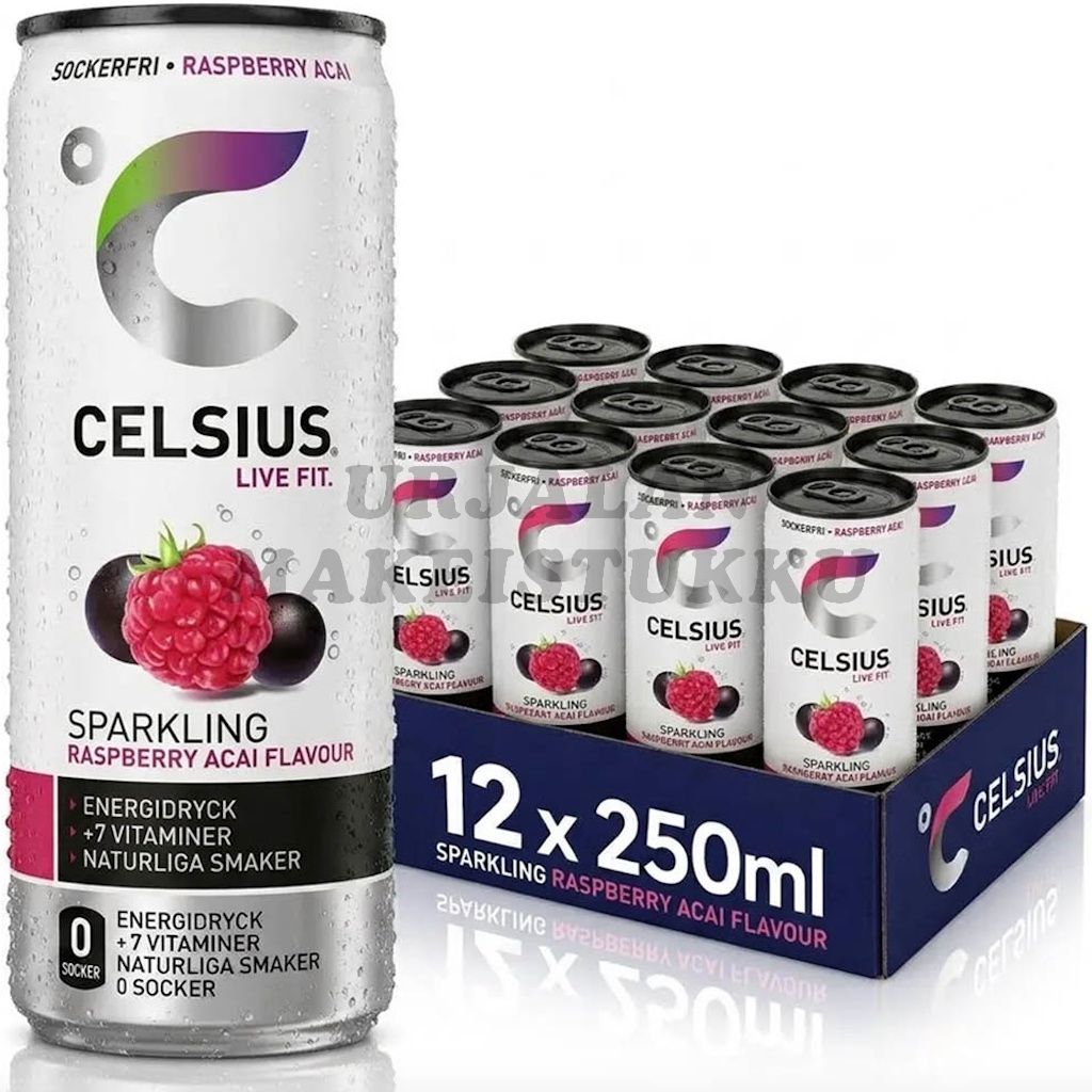 Celsius Raspberry Acai energiajuoma 250ml x 12kpl