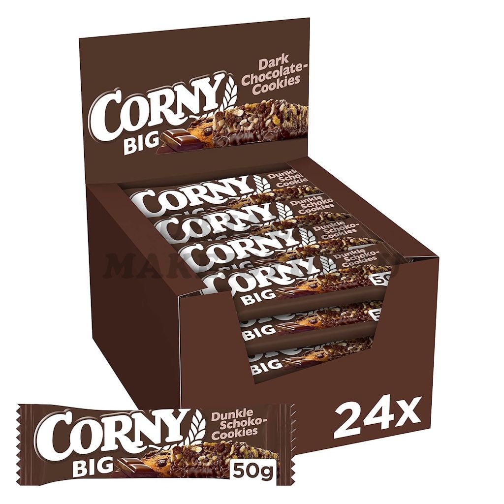 Corny BIG Dark Choco Cookies välipalapatukka 50g x 24kpl