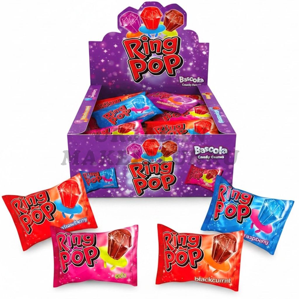 Bazooka Ring Pop Tikkari 10g x 24kpl