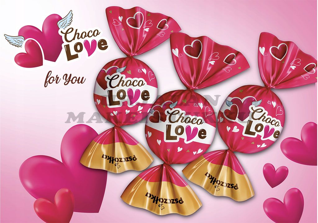 Dolce Amo Choco Love suklaakonvehti 75kpl