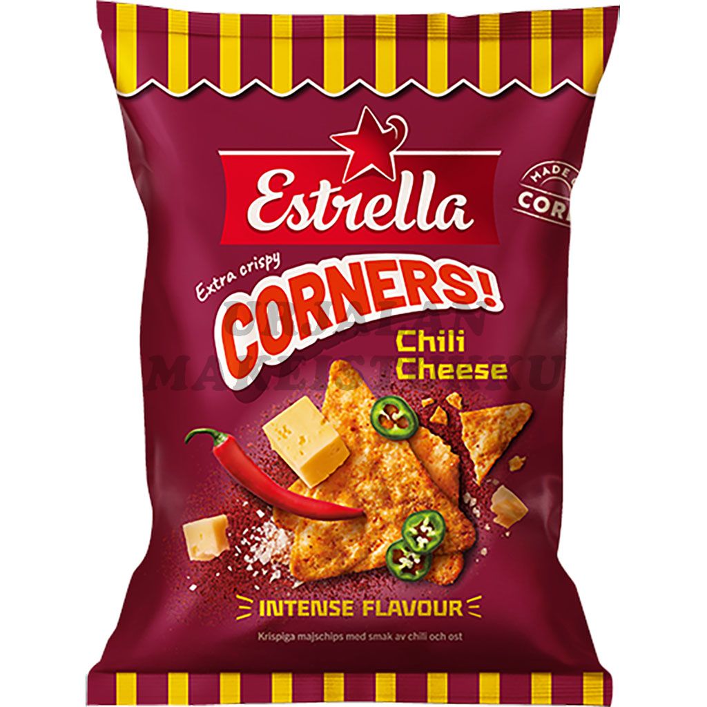 Estrella Corners Chili Cheese maustetut tortillalastut 160g