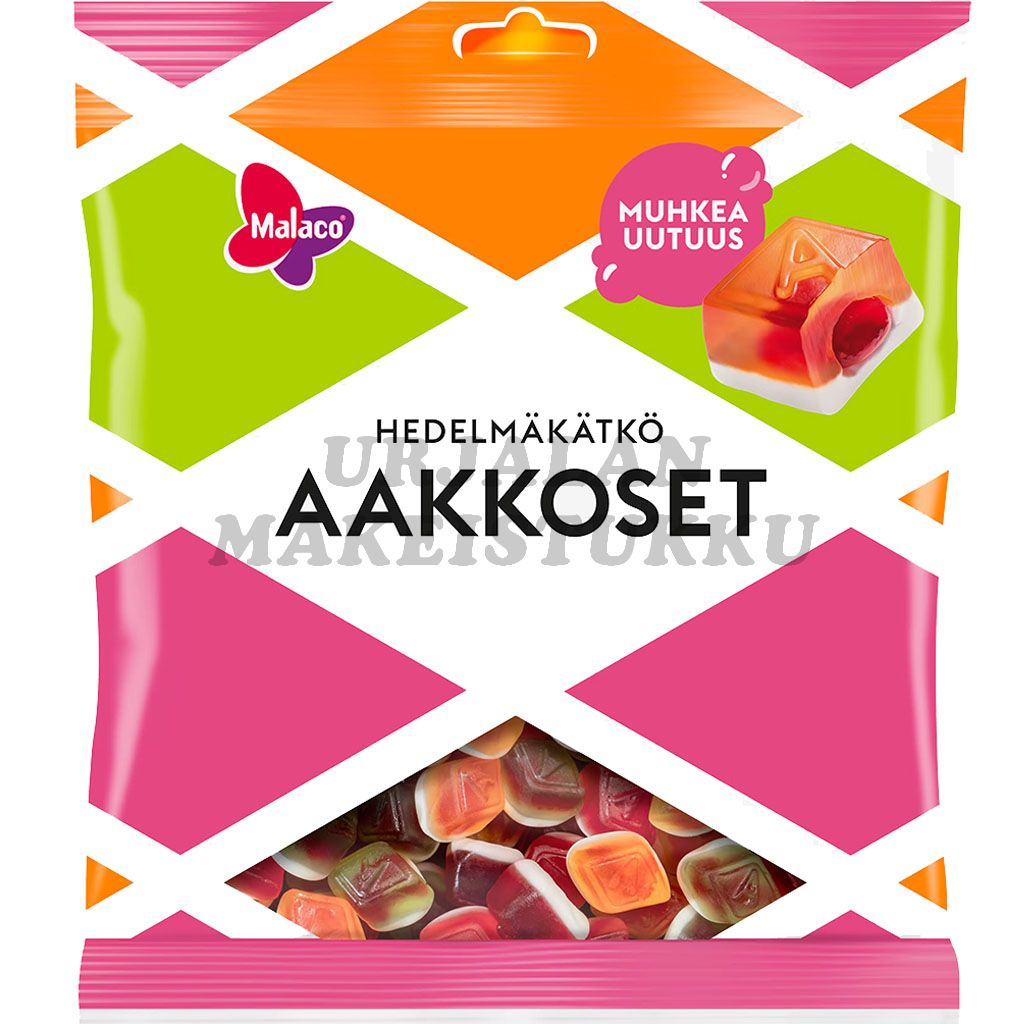Malaco Aakkoset Hedelmäkätkö makeissekoitus 280g