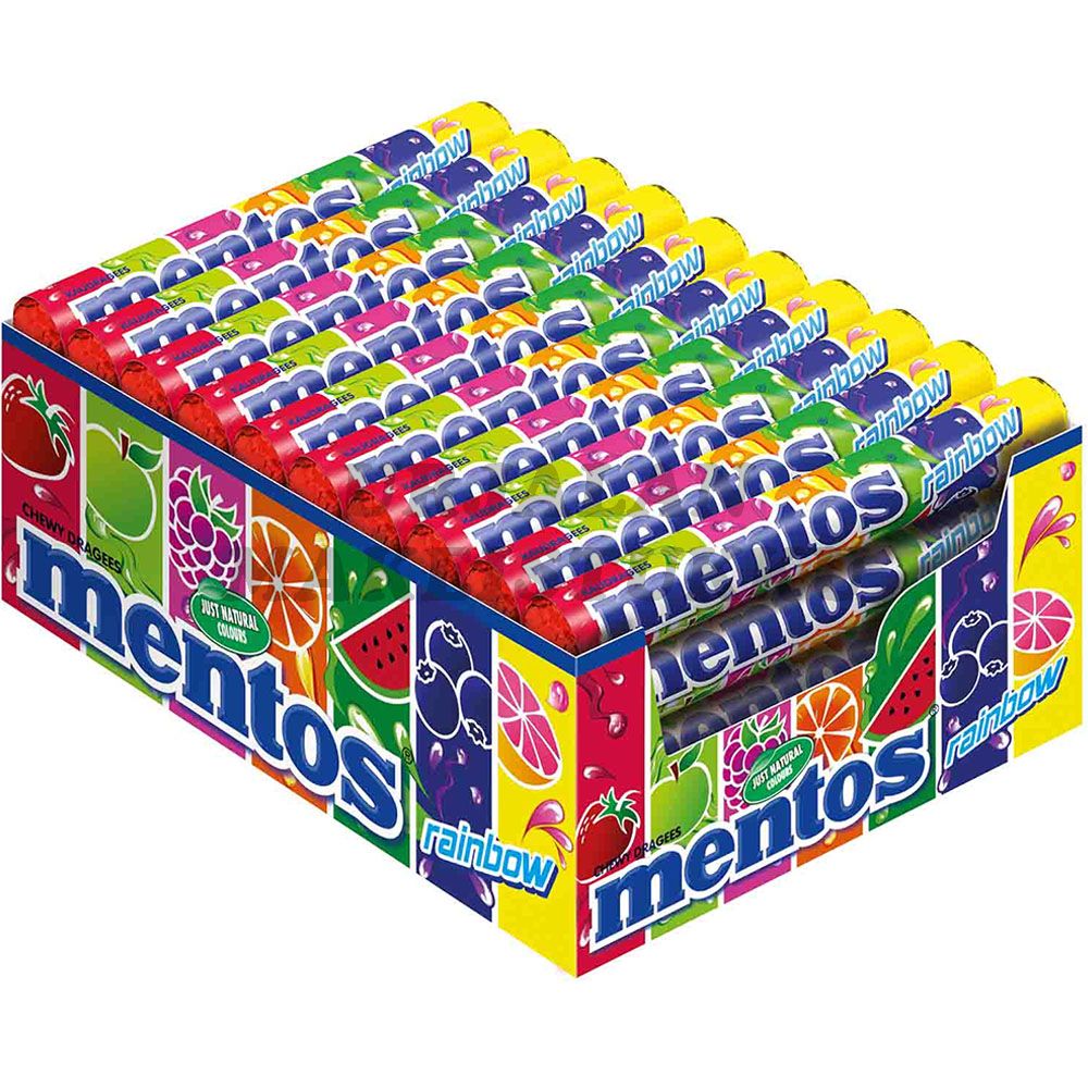 Mentos Rainbow pastilli 37,5g x 40kpl