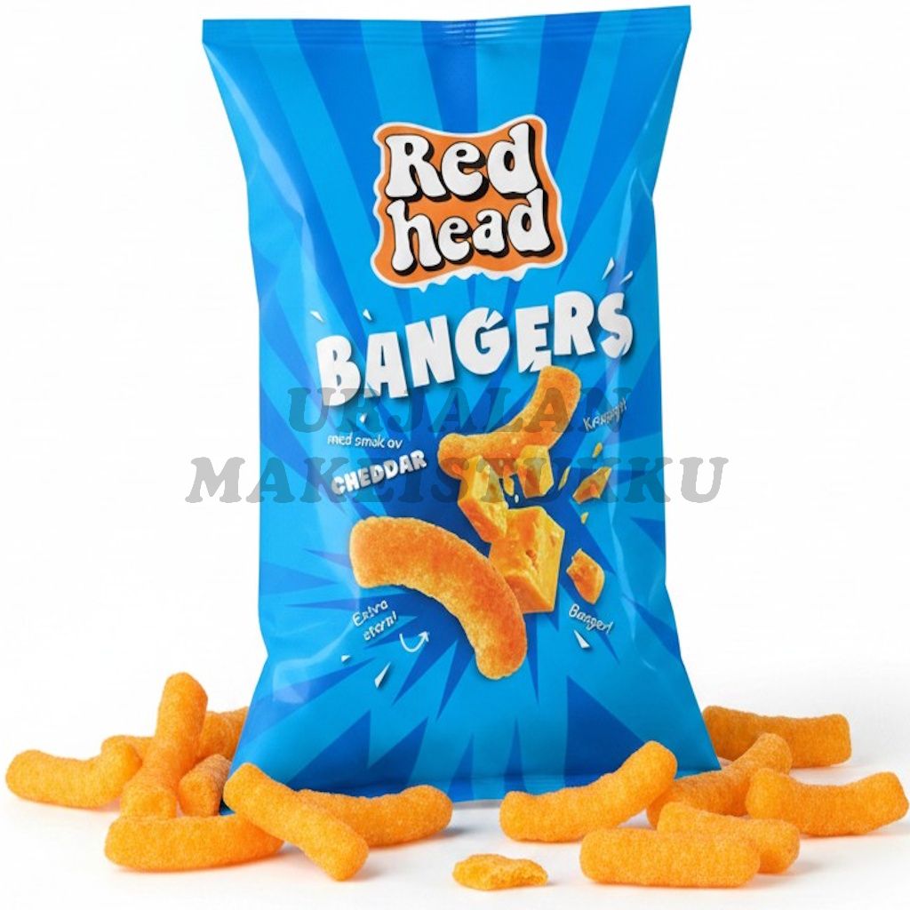 Redhead Bangers Cheddarjuusto snacks 100g