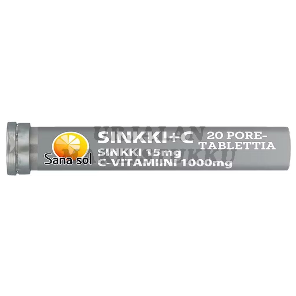 Sana-sol Sinkki+ C-vitamiini Appelsiini 20 poretabl